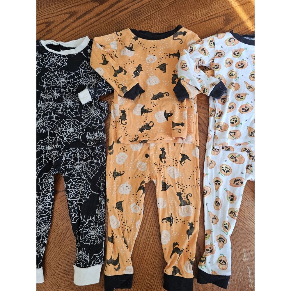 Burt’s Bees Kids Pajama Set Halloween 2 Piece 100% Cotton Sleepwear Bundle 18m - Picture 3 of 6